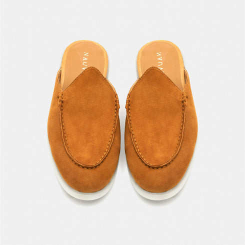Nagra Mule | Light Tan Suede